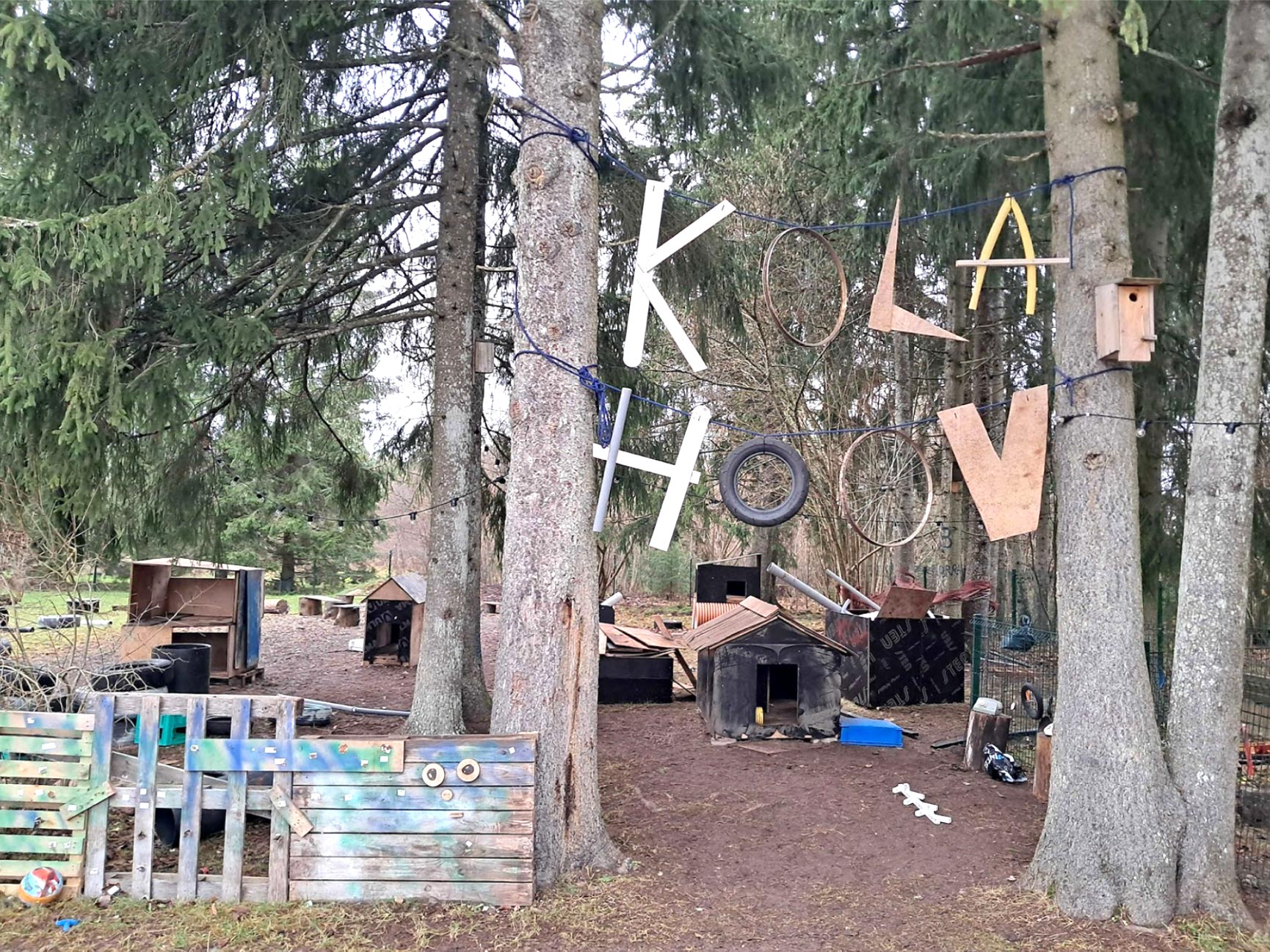 Scrap yard playground build by teachers and parents of Sipsik kindergarten which resulted being very very popular among all children Scrap yard playground build by teachers and parents of Sipsik kindergarten which resulted being very very popular among all children