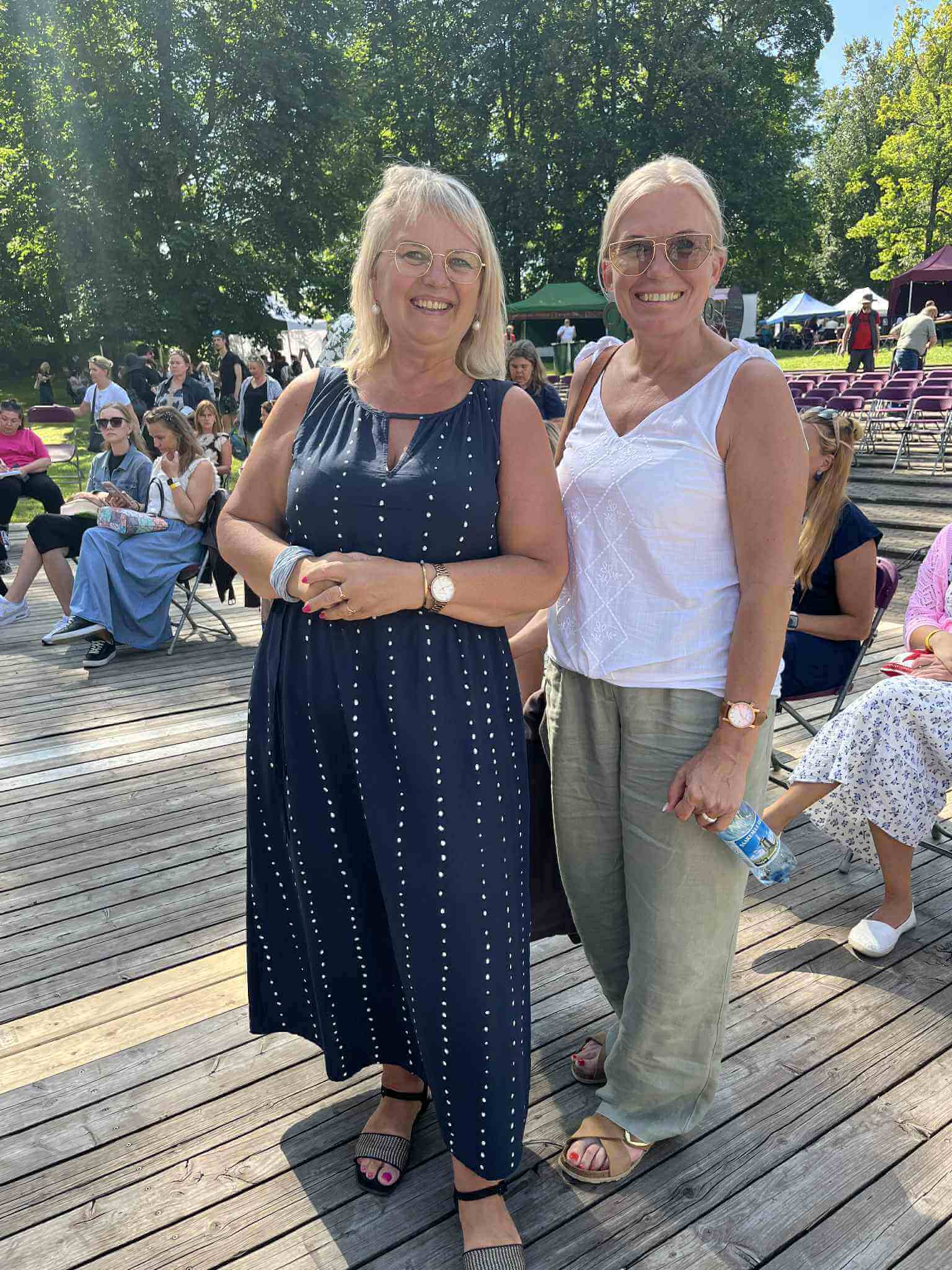 Evelin Haridustreff 2025 projektõppe teemalist töötuba läbi viimas. Pildil koos Maila Rajametsaga.