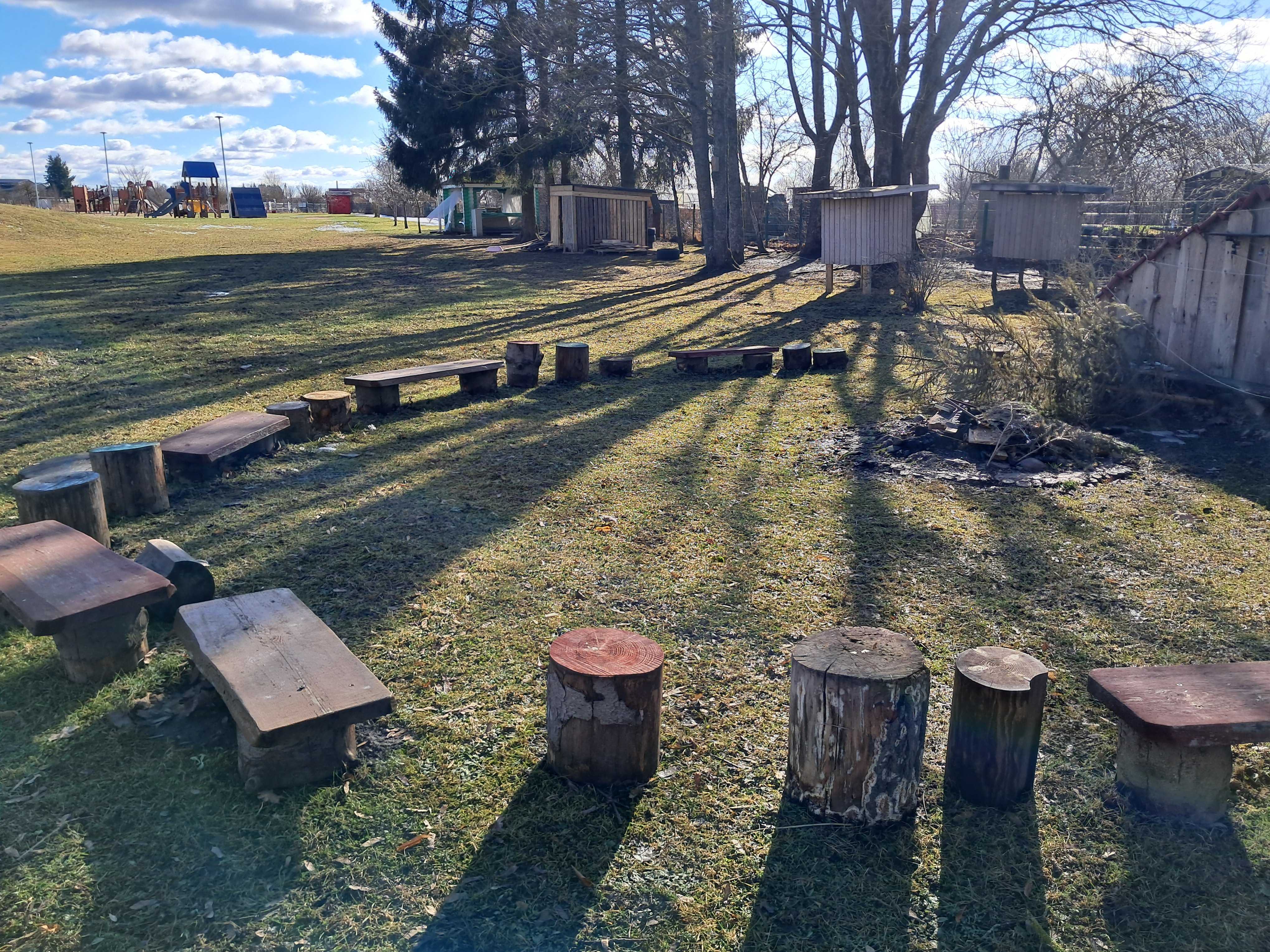 Kindergarten outside playing area